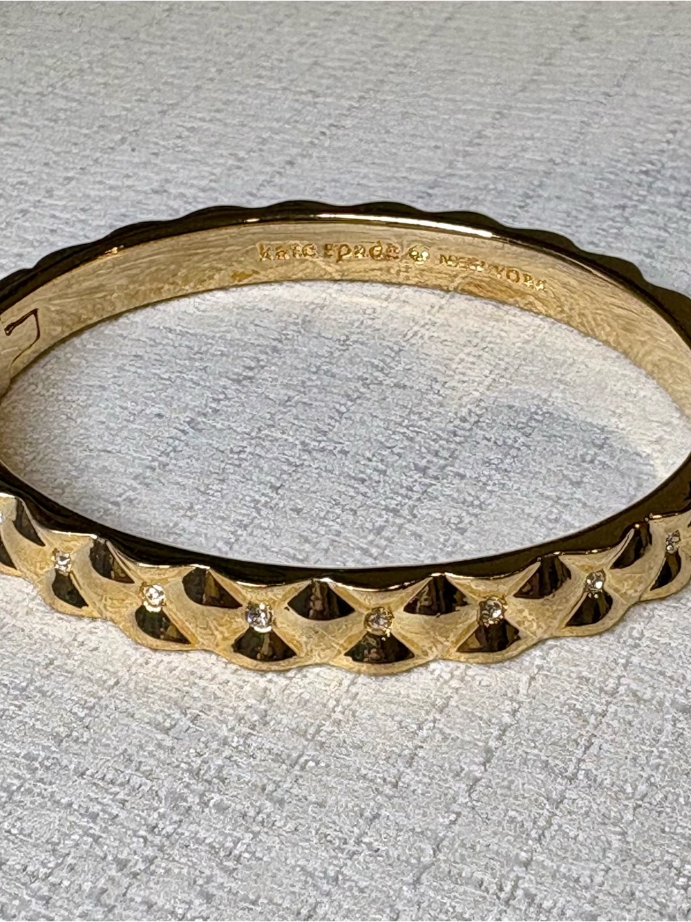 kate spade Gold Scalloped Pavé Bangle Bracelet